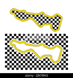 Flag sport race track wallpaper Stock Vector