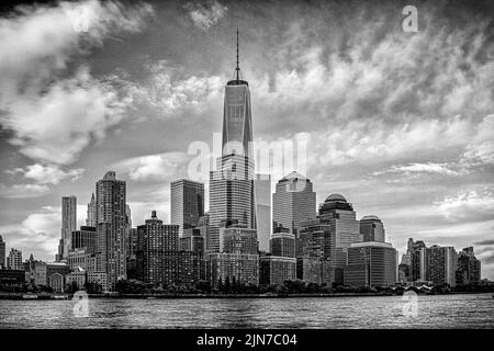 Lower Manhattan Skyline, New York City - Circa 2013. Stock Photo