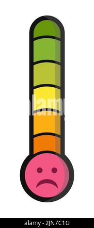 Credit score icon set vector. Bank indicator of client credit history from bad to good. Payment history measurement tool. Stock Vector