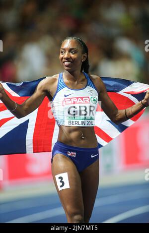 Bianca Williams participating in the 4x100 meter relay at the European