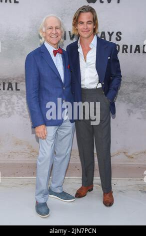 August 8, 2022, Los Angeles, California, USA: Robert Pine and Chris Pine arrives for the premiere of Apple TV+ Limited Series 'Five Days at Memorial' Premiere at the Director Guild of America. (Credit Image: © Lisa O'Connor/ZUMA Press Wire) Stock Photo