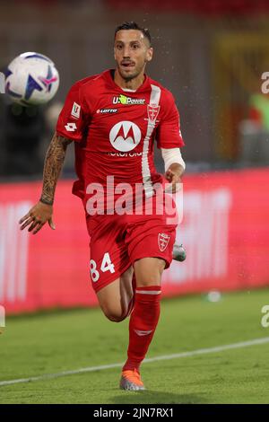 Monza, Italy, 7th August 2022. Patrick Ciurria of AC Monza during the Coppa Italia match at U-Power Stadium, Monza. Picture credit should read: Jonathan Moscrop / Sportimage Stock Photo