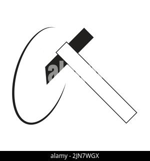 Hammer sign symbol motion icon - vector illustration Stock Vector