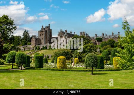 Drummond Castle and Gardens, Crieff, Perthshire, Scotland Stock Photo