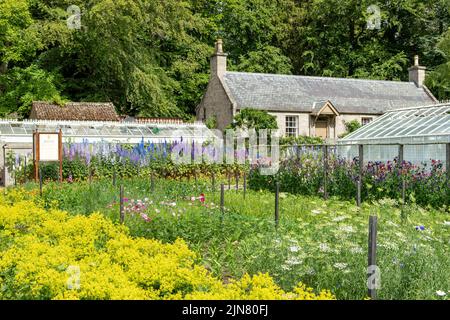 Gardens at Balmoral Castle, Ballater, Aberdeenshire, Scotland Stock Photo