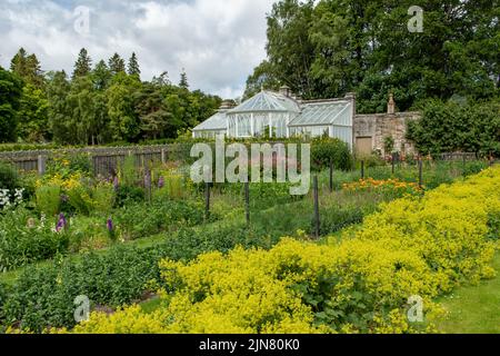 Gardens at Balmoral Castle, Ballater, Aberdeenshire, Scotland Stock Photo