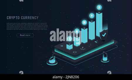 Crypto currency concept Stock Vector