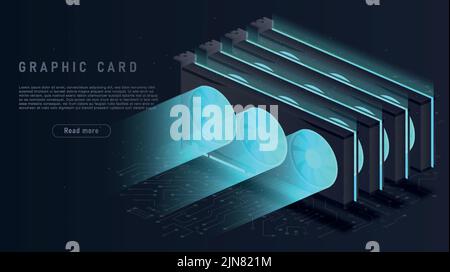 Graphic card concept Stock Vector