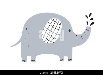 Cute elephant icon Stock Vector