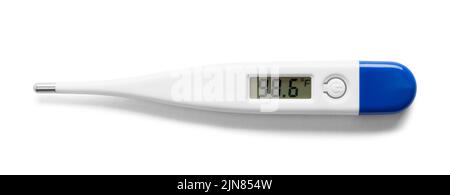 Medical Digital Thermometer With a Low Temperature Cut Out on White. Stock Photo