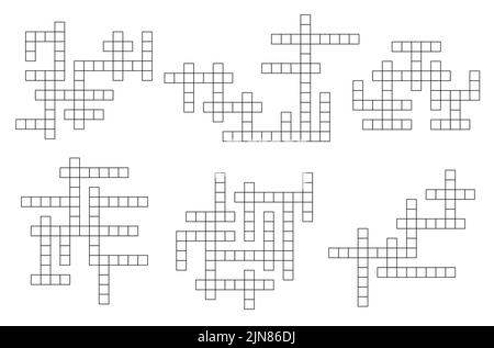 Crossword Puzzle Grid Clues Solution Classic Stock Illustration 1483343666