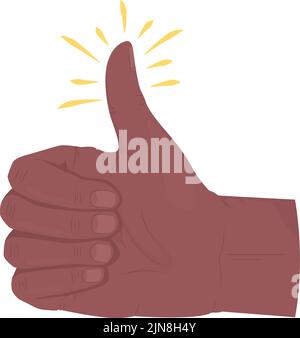 Like semi flat color vector hand gesture Stock Vector