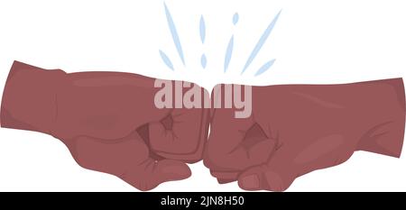 Greetings semi flat color vector hand gesture Stock Vector