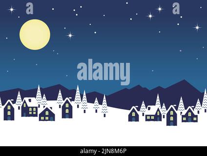 Seamless Townscape With Text Space Isolated On A White Background. Vector Illustration. Horizontally Repeatable. Stock Vector