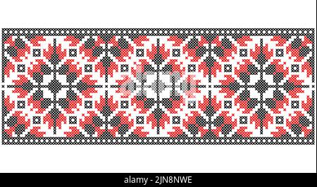 Vector illustration of Ukrainian folk seamless pattern ornament. Ethnic ornament. Stock Vector