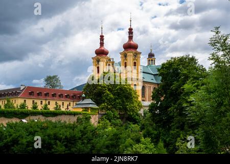 Church of Visitation of Virgin Mary in Hejnice, Czech republic. Stock Photo