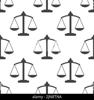 Justice or law icon scales seamless pattern design Stock Vector