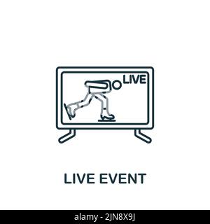 Live Event icon. Monochrome simple Digital Marketing icon for templates, web design and infographics Stock Vector