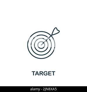 Target icon. Monochrome simple Digital Marketing icon for templates, web design and infographics Stock Vector