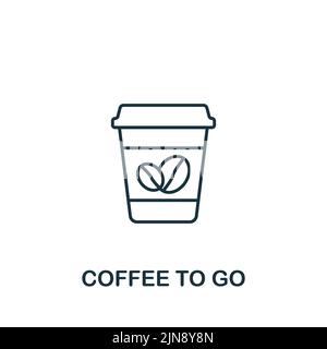 Coffee To Go icon. Monochrome simple Drinks icon for templates, web design and infographics Stock Vector