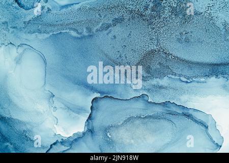 Beautiful abstract blue and white watercolor background Stock Photo
