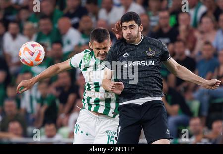 BUDAPEST, HUNGARY - AUGUST 9: Franck Boli of Ferencvarosi TC in action  during the UEFA Champions League Qualifying Round match between Ferencvarosi  TC and Qarabag FK at Ferencvaros Stadium on August 9