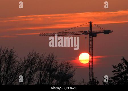 Sunset in Berlin Stock Photo