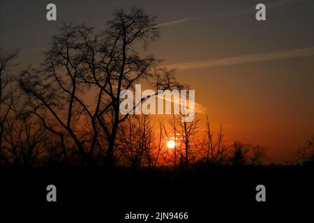 Sunset in Berlin Stock Photo