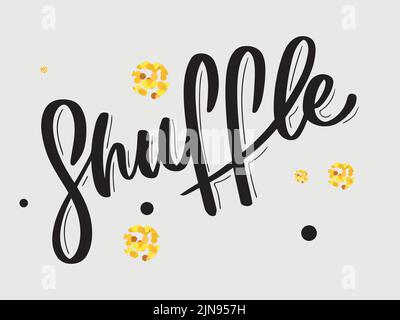 Shuffle dance letter. Abstract modern art design. Banner Stock Vector