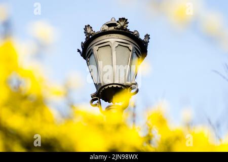 Medieval Petrovaradin Fortress Novi Sad Serbia. Newer lighting on the walls of the Petrovaradin fortress, following the example of the old one Stock Photo