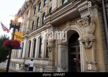 Wayne County Courthouse in downtown Wooster Ohio Stock Photo