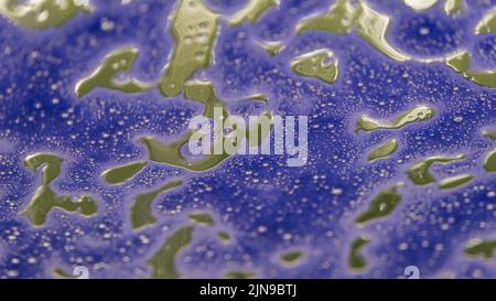 car windows in white soapy foam after washing. Photography, concept of shampoo streaks. Stock Photo