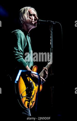 Paul Weller on stage during his performance at Venue Cymru Arena in Llandudno, North Wales. Stock Photo
