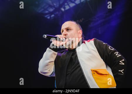 Flumserberg, Switzerland. 29th, July 2022. The German Eurodance group Culture Beat performs a live concert during the Die Mega 90’s Party as part of Flumserberg Open Air 2022. (Photo credit: Gonzales Photo - Tilman Jentzsch). Stock Photo