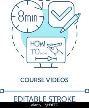 Tutorial video turquoise concept icon Stock Vector Image & Art - Alamy