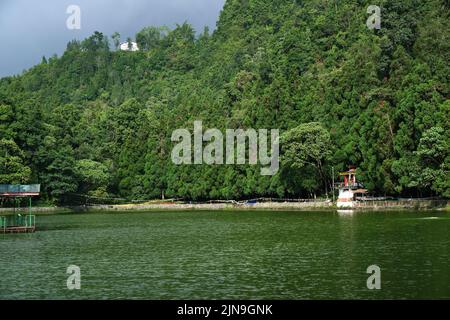 20 June 2022, India. Aritar Lake (Ghati-Tso) or Lampokhari Lake situated in the East Sikkim district of the Indian state of Sikkim. Stock Photo