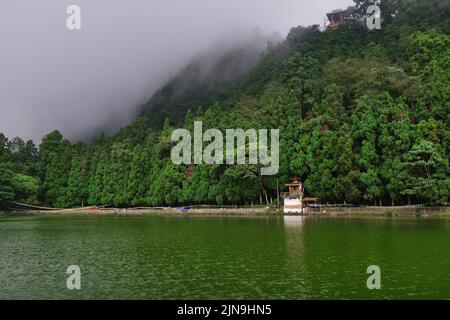 20 June 2022, India. Aritar Lake (Ghati-Tso) or Lampokhari Lake situated in the East Sikkim district of the Indian state of Sikkim. Stock Photo