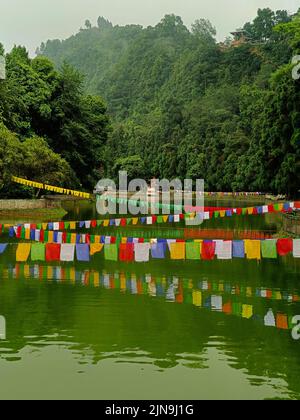 20 June 2022, India. Aritar Lake (Ghati-Tso) or Lampokhari Lake situated in the East Sikkim district of the Indian state of Sikkim. Stock Photo