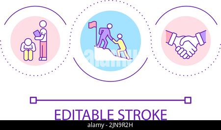 Mentor-mentee relationship loop concept icon Stock Vector Image & Art ...