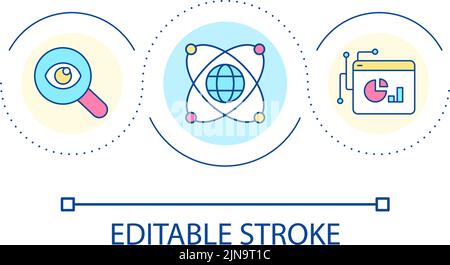 Data science loop concept icon Stock Vector