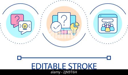 Online brainstorming tool loop concept icon Stock Vector