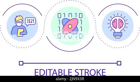 Programmer analyst loop concept icon Stock Vector