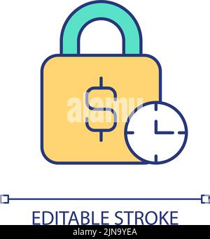 Deposit safety RGB color icon Stock Vector