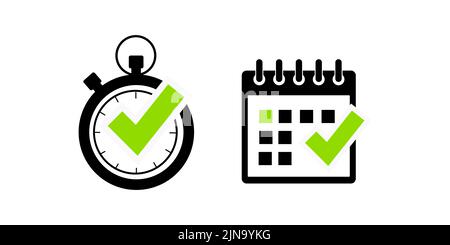 Abstract time vector icons on white background- Stock Vector