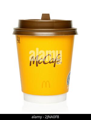 McCafe Cup from McDonalds, Cut Out Stock Photo