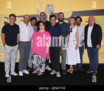 Locarno, Switzerland. 08th Aug, 2022. Locarno, Swiss Locarno Film Festival 2022 IL PATAFFIO photocall film in International Competition In the photo: cast, produser film Credit: Independent Photo Agency/Alamy Live News Stock Photo