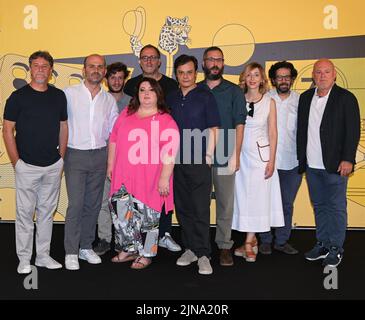 Locarno, Switzerland. 08th Aug, 2022. Locarno, Swiss Locarno Film Festival 2022 IL PATAFFIO photocall film in International Competition In the photo: cast, produser film Credit: Independent Photo Agency/Alamy Live News Stock Photo