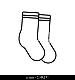 Sock icon. icon related to education. line icon style. Simple design editable Stock Vector