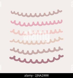 Curvy wavy lines Stock Vector