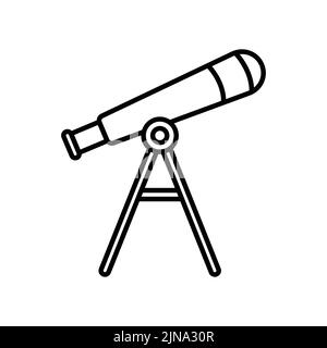 Telescope icon. icon related to education. line icon style. Simple design editable Stock Vector